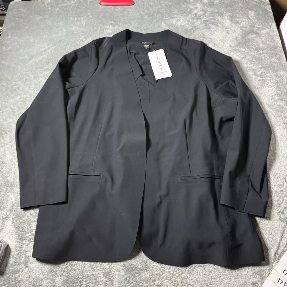 NWT Athleta Avenue Blazer Jacket‎ Avenues Black SIZE 22 Plus Euroluxe #982816
